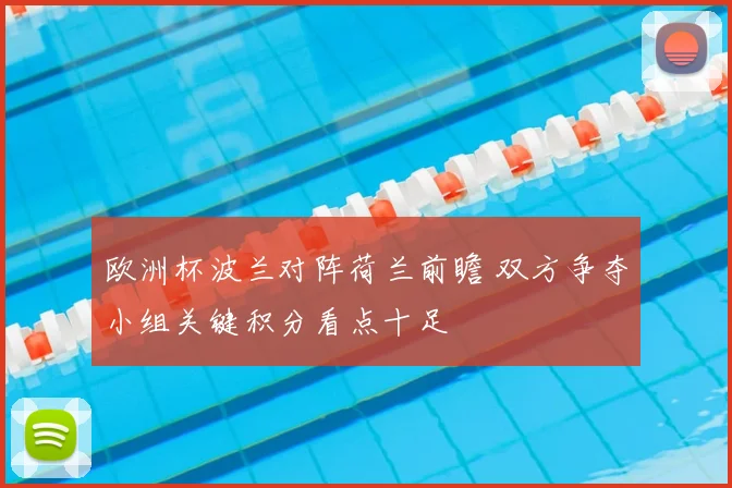 欧洲杯波兰对阵荷兰前瞻 双方争夺小组关键积分看点十足